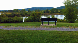 View of pond from Sperr Park pavillion.